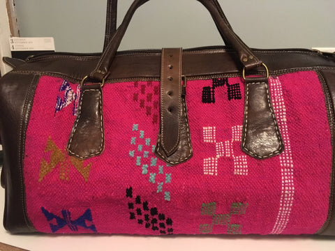 Kilim Travel / Weekend Bag (Pink)