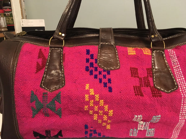 Kilim Travel / Weekend Bag (Pink)